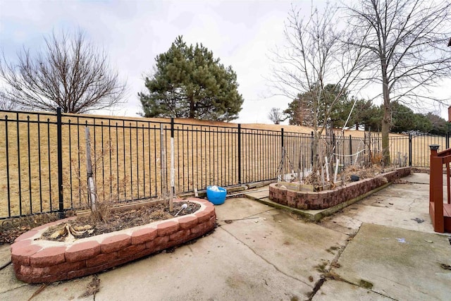 view of patio with a fenced backyard