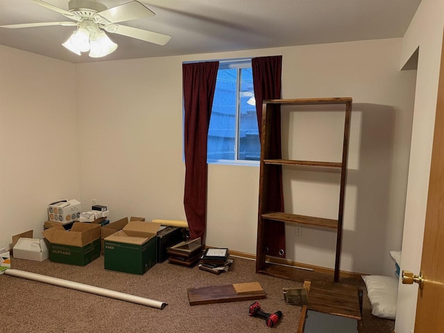 1080 Jaystone Ter, Waterloo, WI 53594 - interior space featuring carpet flooring and ceiling fan
