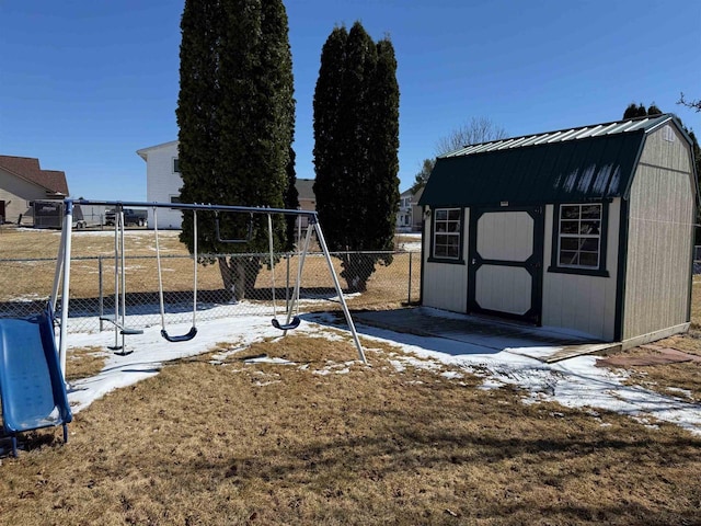 1080 Jaystone Ter, Waterloo, WI 53594 - exterior space with an outdoor structure, fence, and a storage unit