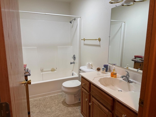 1080 Jaystone Ter, Waterloo, WI 53594 - bathroom featuring toilet, vanity, and shower / washtub combination