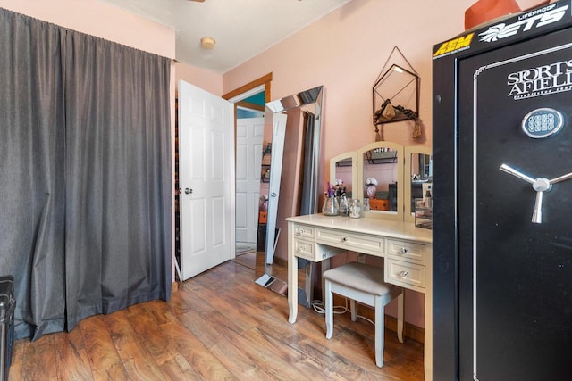 interior space with wood finished floors