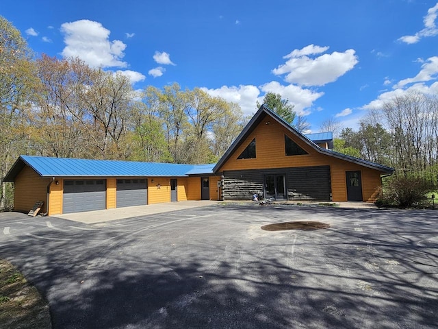 view of front of house with metal roof