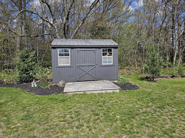 view of shed