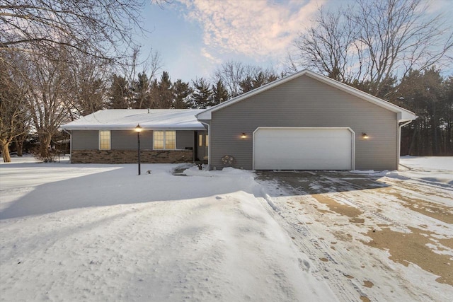 ranch-style house with an attached garage