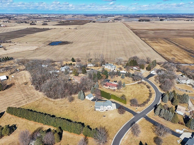 drone / aerial view featuring a rural view