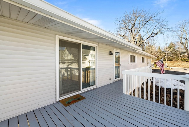 view of wooden deck