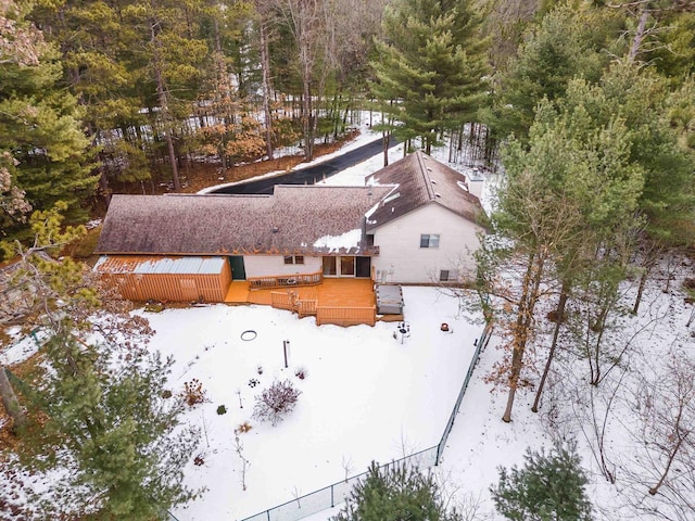 view of snowy aerial view