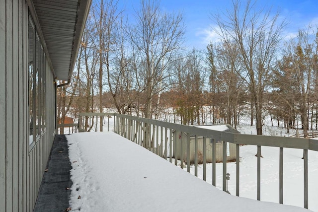 view of snowy yard