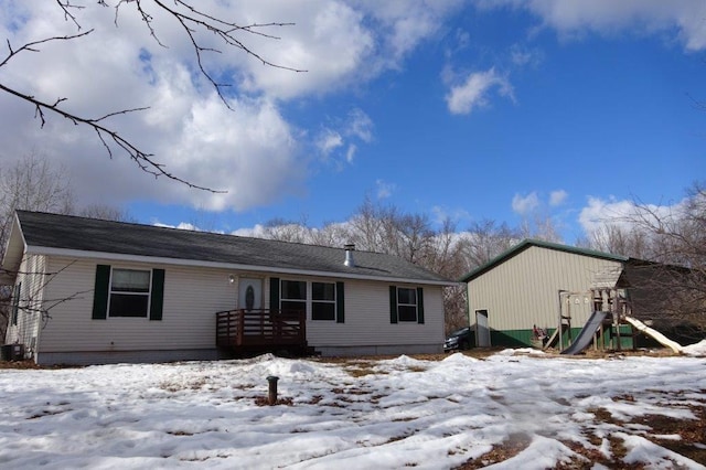 view of front of house with a playground