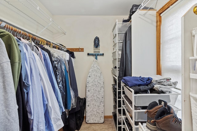 view of walk in closet