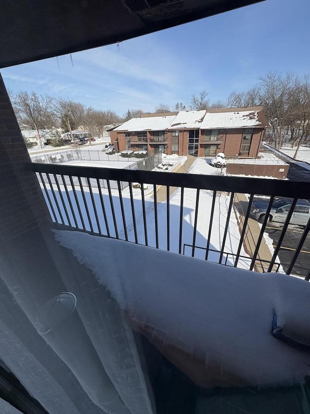 balcony with a residential view