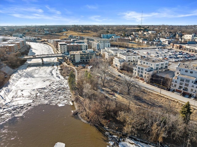 birds eye view of property featuring a view of city