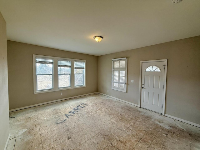 entrance foyer with baseboards