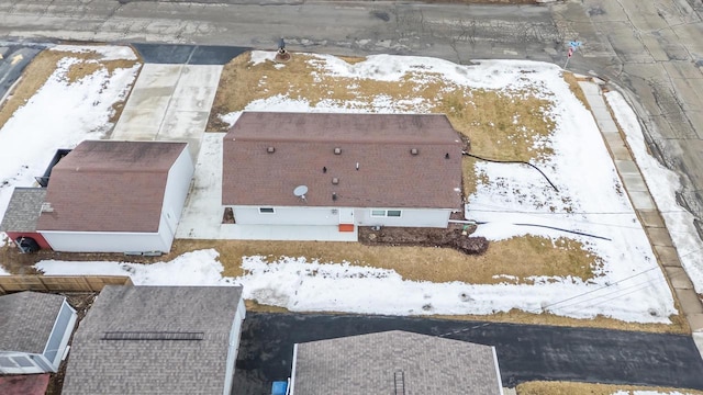 view of snowy aerial view