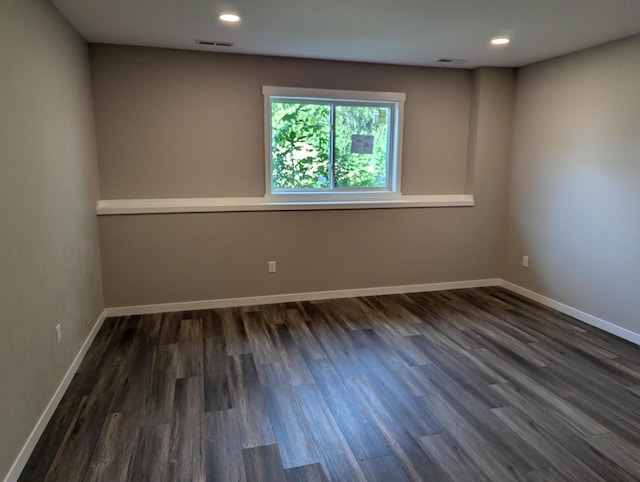 E11617 Pen-Marc Ct, Baraboo, WI 53913 - spare room with recessed lighting, wood finished floors, visible vents, and baseboards