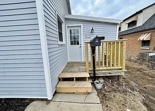 wooden terrace with fence