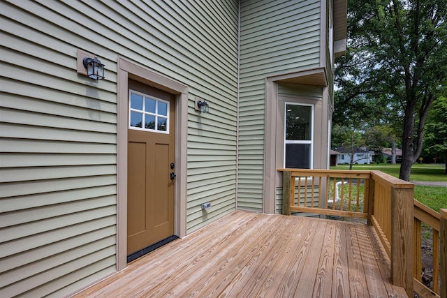 exterior space featuring a deck