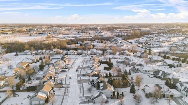 aerial view with a residential view