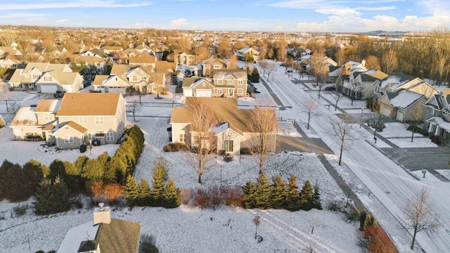 aerial view featuring a residential view