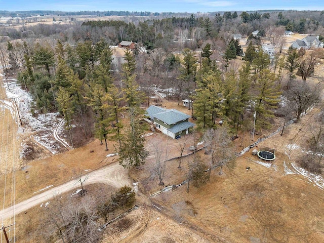 drone / aerial view with a view of trees