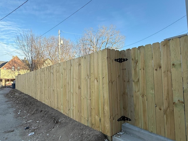 exterior space featuring fence