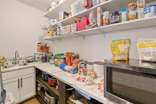 storage area featuring a sink