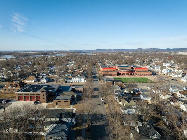 aerial view featuring a residential view