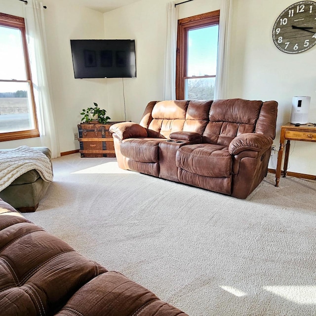 N3820 Fairwood Rd, Reeseville, WI 53579 - carpeted living room with baseboards