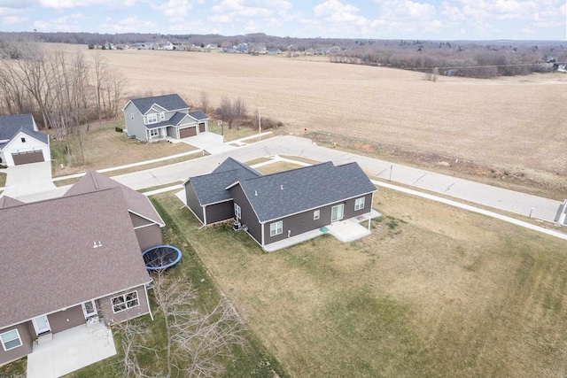 aerial view with a rural view