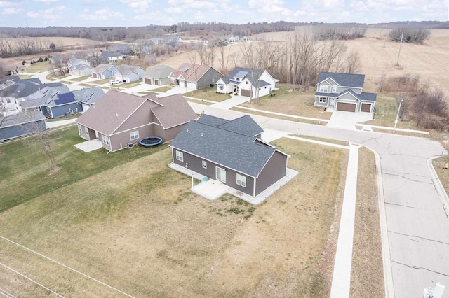 bird's eye view with a residential view