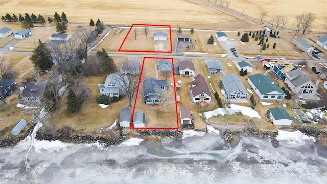 N8648 Linden Beach Rd, Fond Du Lac, WI 54937 - aerial perspective of suburban area featuring property boundaries highlighted