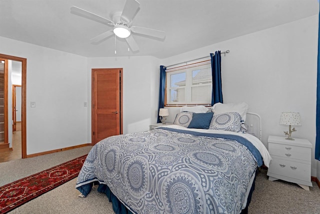 N8648 Linden Beach Rd, Fond Du Lac, WI 54937 - carpeted bedroom with ceiling fan and baseboards