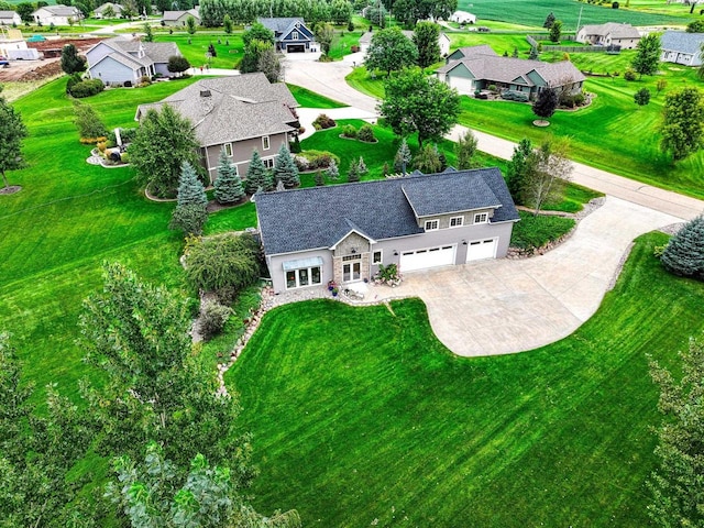 bird's eye view featuring a residential view