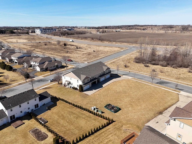 drone / aerial view with a rural view