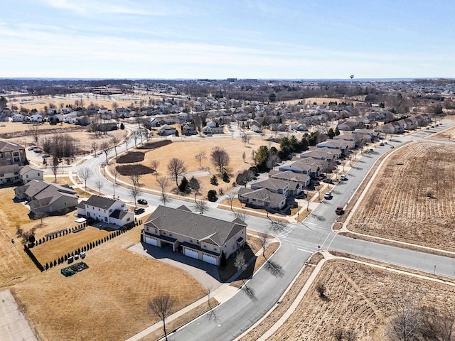 aerial view featuring a residential view