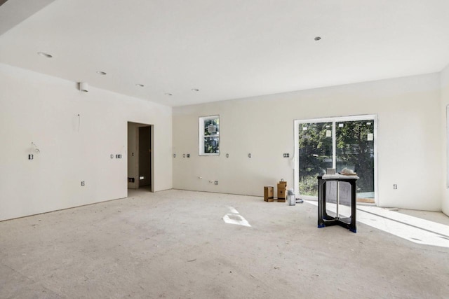 spare room with a wealth of natural light