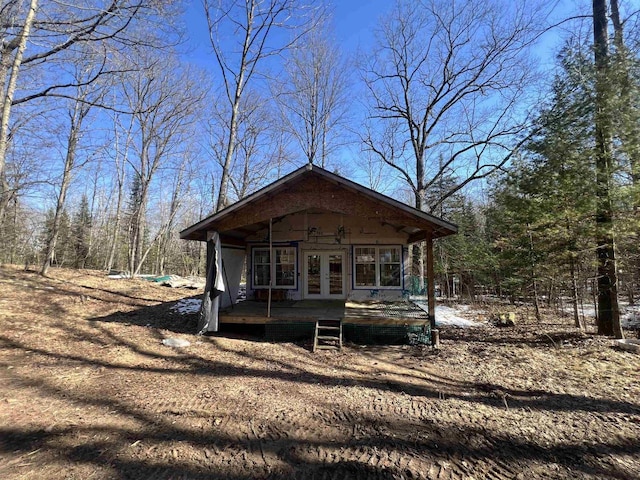 view of front of property with french doors