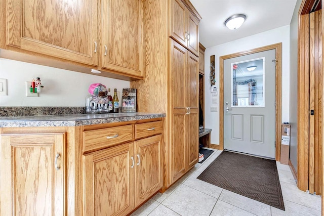 kitchen featuring light tile patterned floors