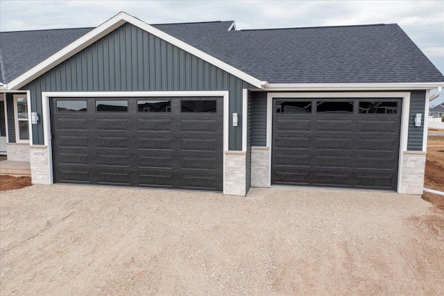 garage with driveway