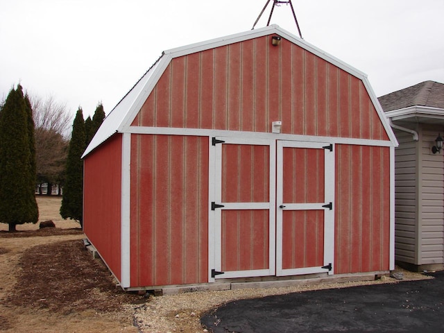 view of shed