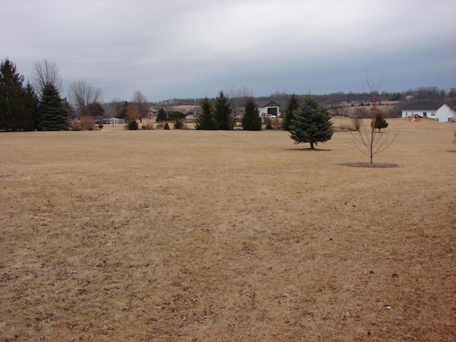 view of yard featuring a rural view