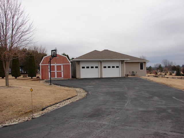 garage with driveway