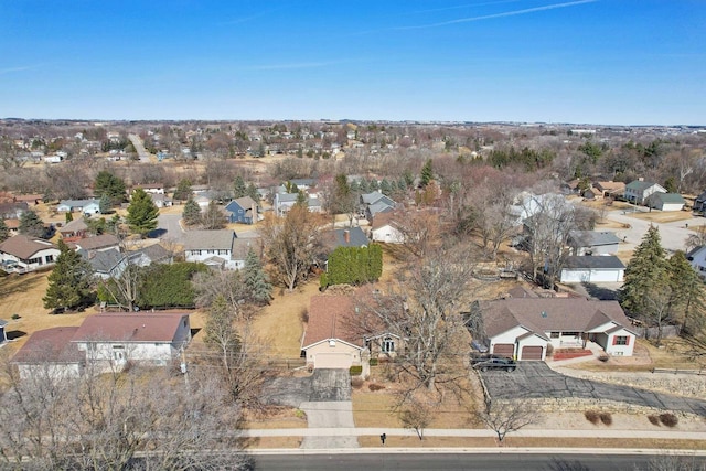 bird's eye view with a residential view