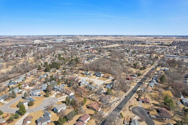 drone / aerial view with a residential view