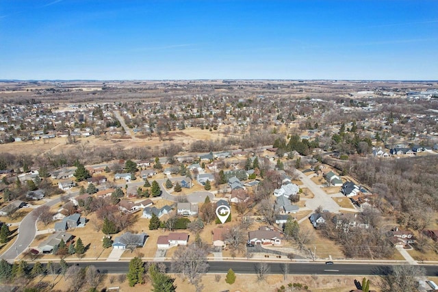 aerial view featuring a residential view