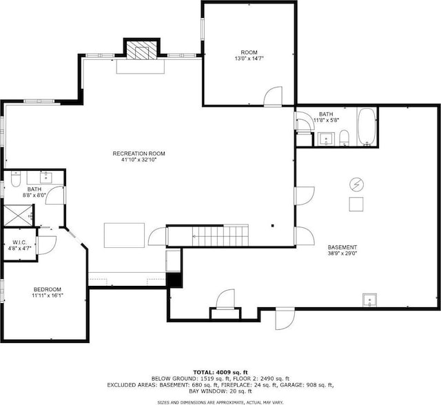 1019 Tarrant Dr, Fontana, WI 53125 - floor plan