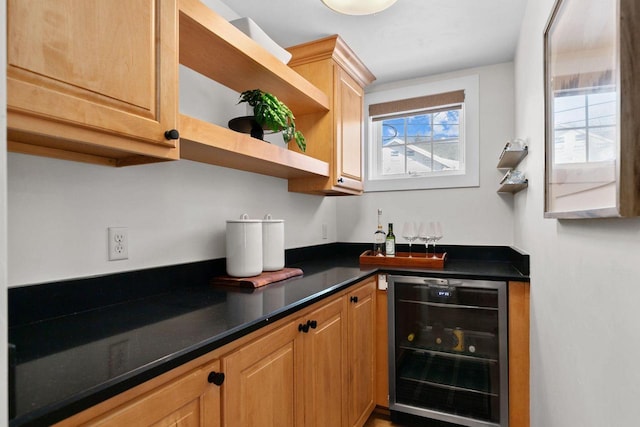 704 Fromm Ln, Elkhart Lake, WI 53020 - indoor dry bar with beverage cooler