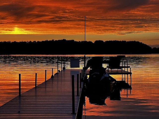 704 Fromm Ln, Elkhart Lake, WI 53020 - dock with a water view
