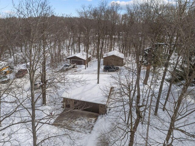 704 Fromm Ln, Elkhart Lake, WI 53020 - view of snowy aerial view