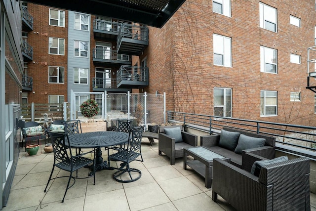 view of patio with outdoor lounge area